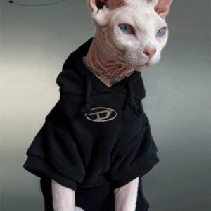 Double Layer Cotton Fleece Hoodie Sphynx Cat Clothes - PIKAPIKA