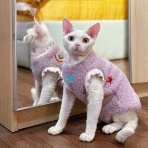 Double Layer Polar Fleece Shirts Sphynx Cat Clothes - PIKAPIKA